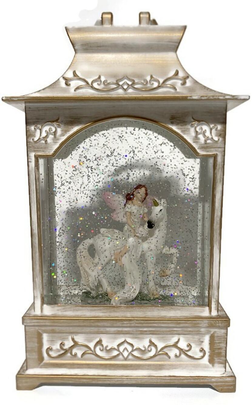 Raz Imports Fairy on Unicorn Glitter Water Lantern Battery Operated Lighted